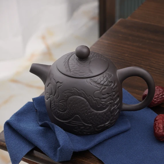 GF181紫砂壶半手工泡茶壶大号家用紫泥功夫茶具
