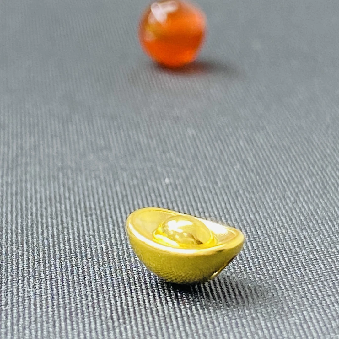 足金元宝吊坠配玛瑙【杨杨珠宝】(多样性发一件)