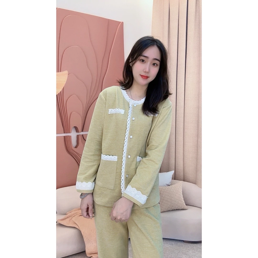 冬季加厚睡衣女新款爆款高端保暖可外穿家居服套装（摩登小姐）