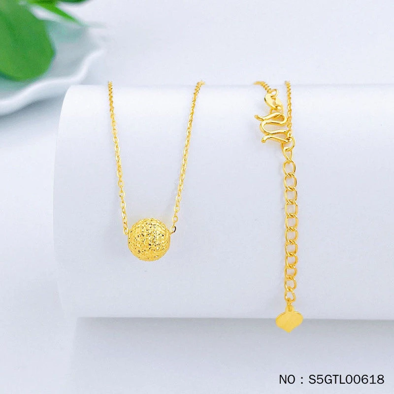 黄金足金999转运珠路路通调节女款套链按克重卖深圳水贝质检发货