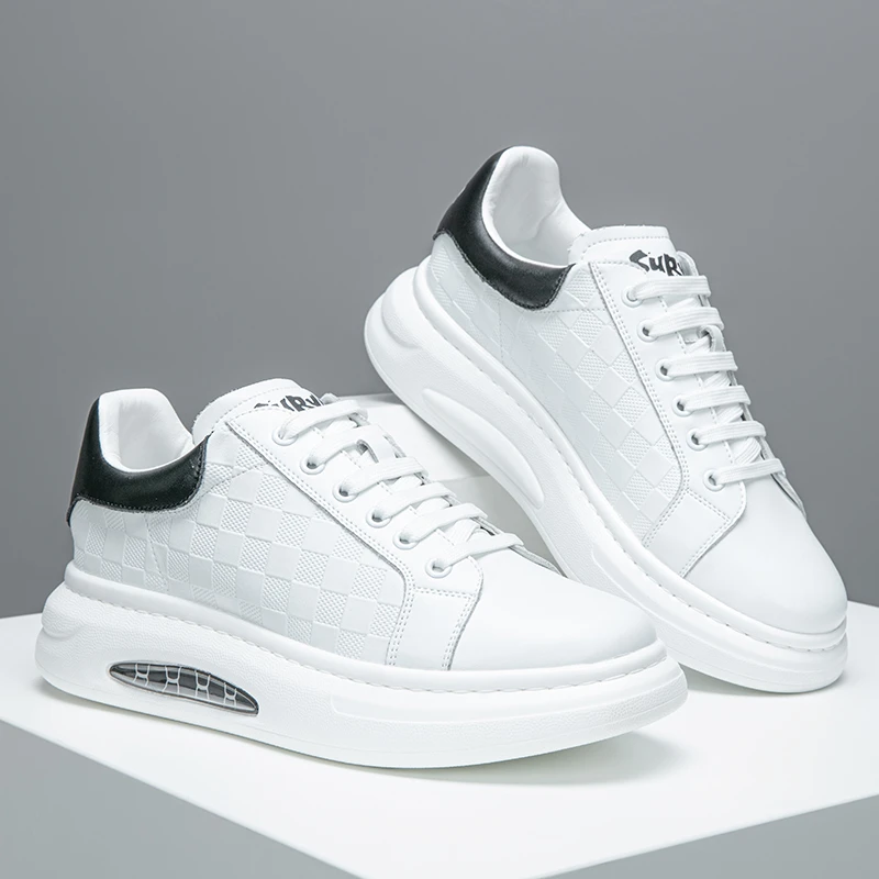 男士高档鞋男款2025新款爆款春秋大码厚底网红运动鞋子男潮鞋