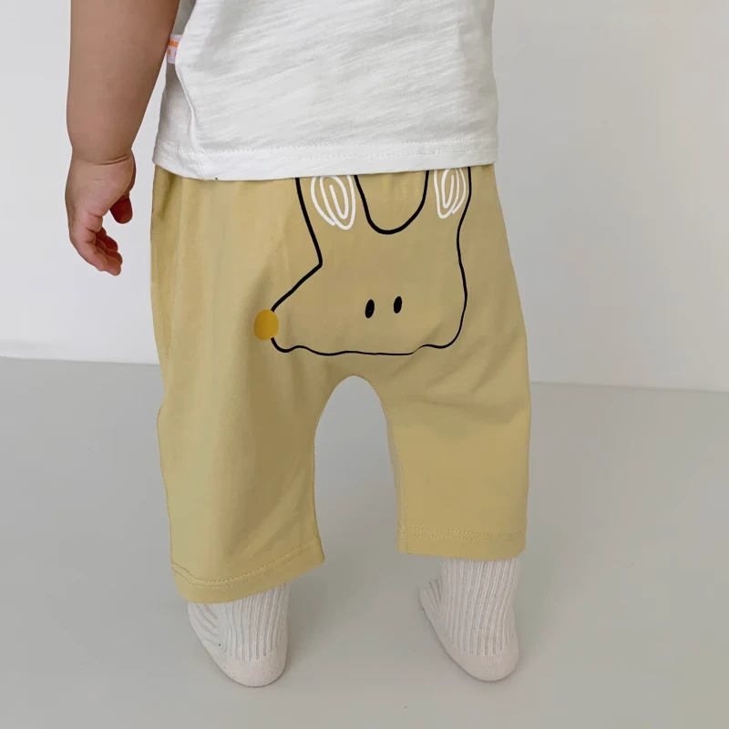 婴幼儿裤子奥代尔大pp裤子儿童七分裤男女宝宝薄款卡通屁屁裤外出