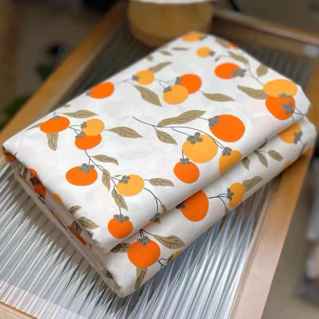 【甜甜家】高支高密纯棉100棉小被套1.6*2.1米--柿柿如意