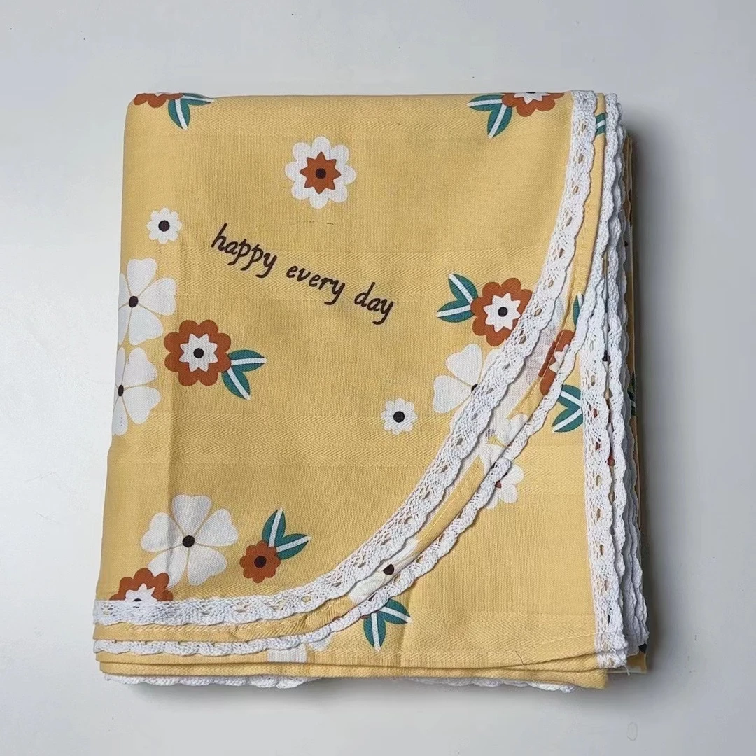 【甜甜家】大尺寸纯棉床单枕套三件套-碎花-黄