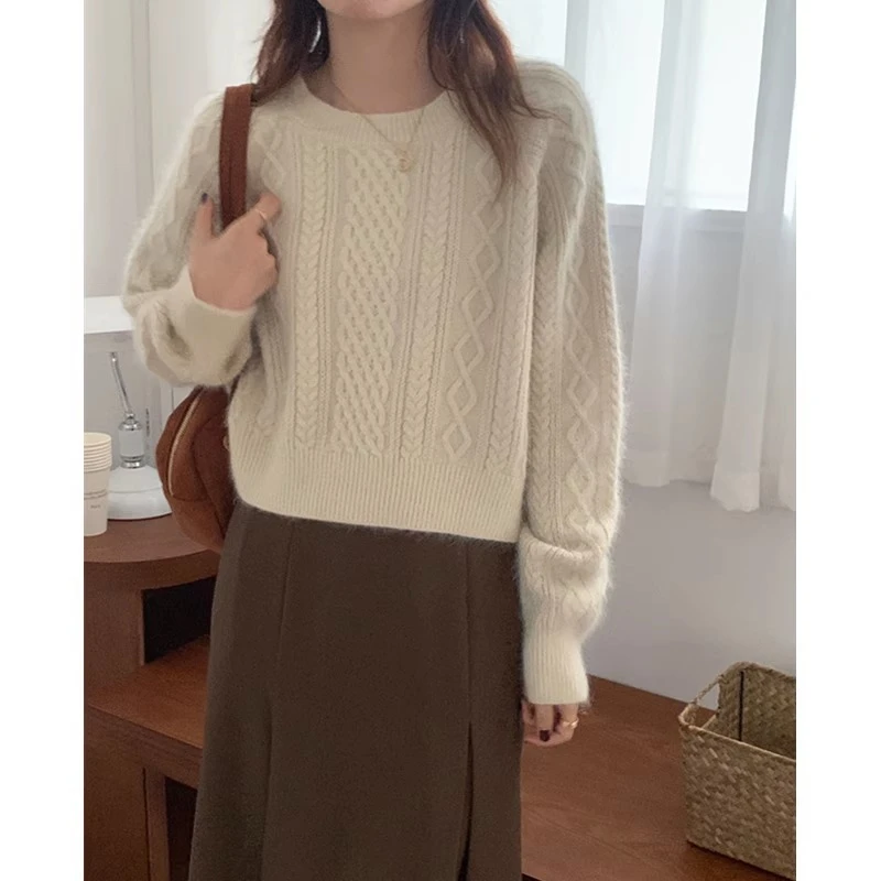 2175气质百搭毛衣针织套头女新款外搭洋气小个子上衣针织