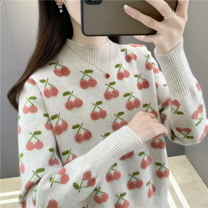 3336针织毛衣女士薄款早春新款外搭洋气小个子上衣新款慵懒风