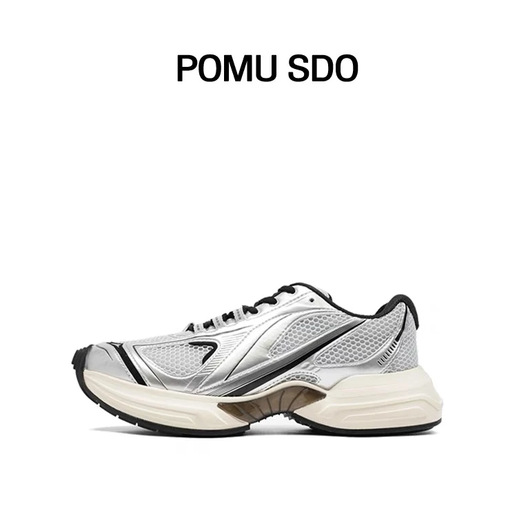 POMU SDO 新款老爹鞋男士鞋休闲时尚增高厚底网面透气缓震运动鞋