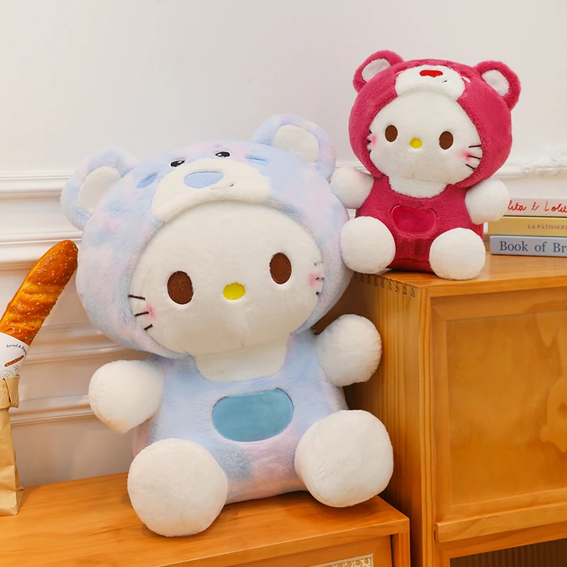草莓变身Hello Kitty公仔凯蒂变身KT猫女生礼物毛绒玩具小猫咪