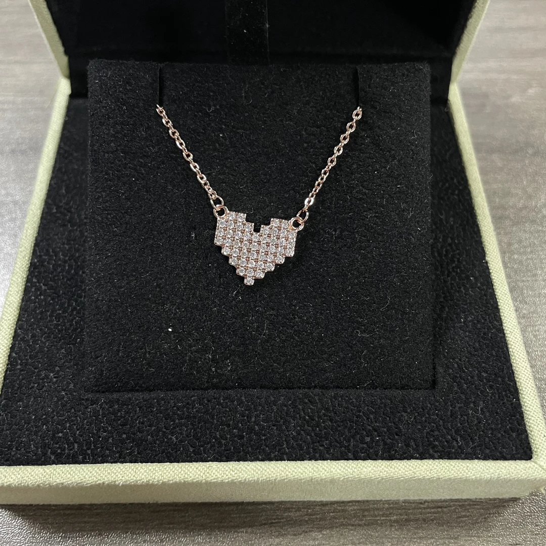 铜合金项链 时尚气质百搭优雅爱心项链-3026