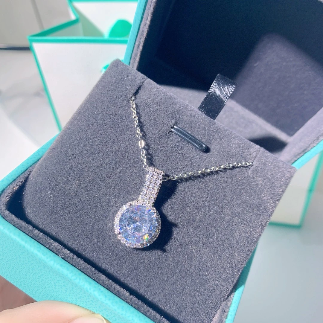 铜合金合成锆石吊坠 新款高定公主方5克拉设计款项坠/吊坠-ZZ006