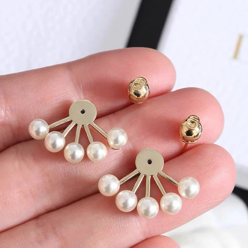 铜合金仿珍珠耳饰 轻奢百搭时尚气质法式小众耳钉-2127