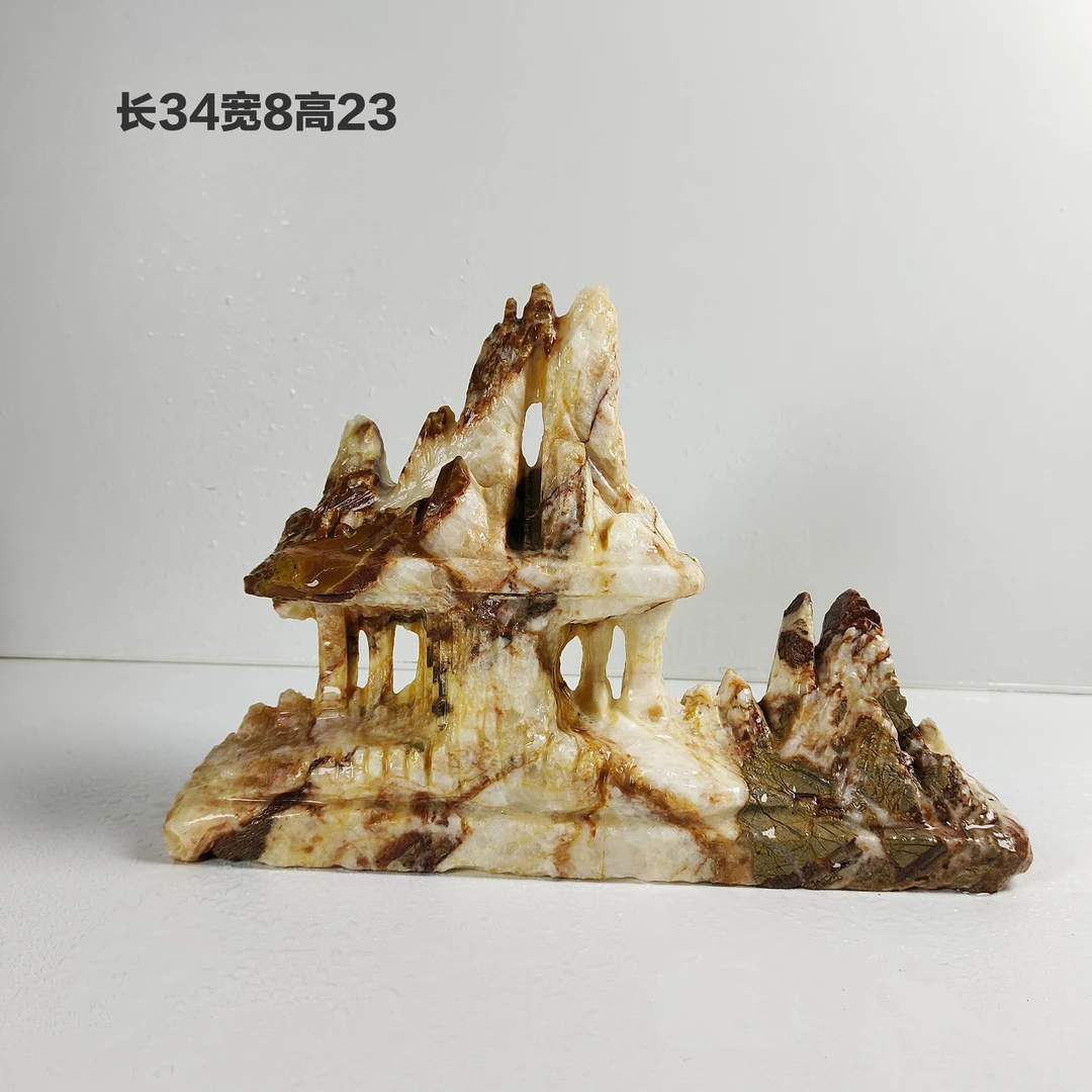 灵璧石山峰摆件鱼缸造景景观石靠山石太湖石假山