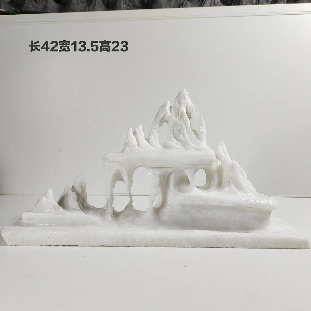 陶瓷假山摆件中式创意微景观鱼缸造景客厅玄关装饰品