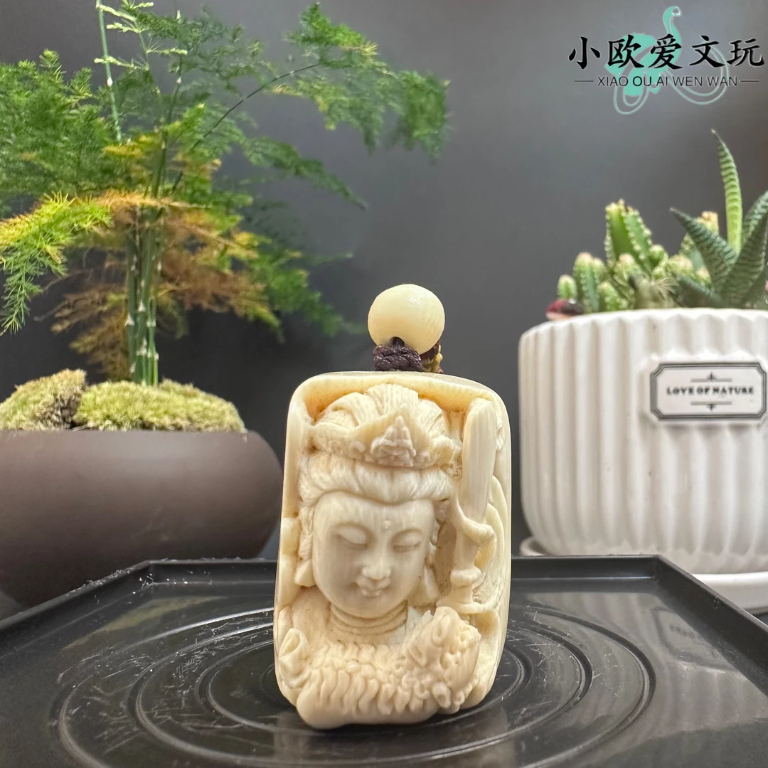【小欧爱文玩】M1317精品猛犸牙文殊菩萨