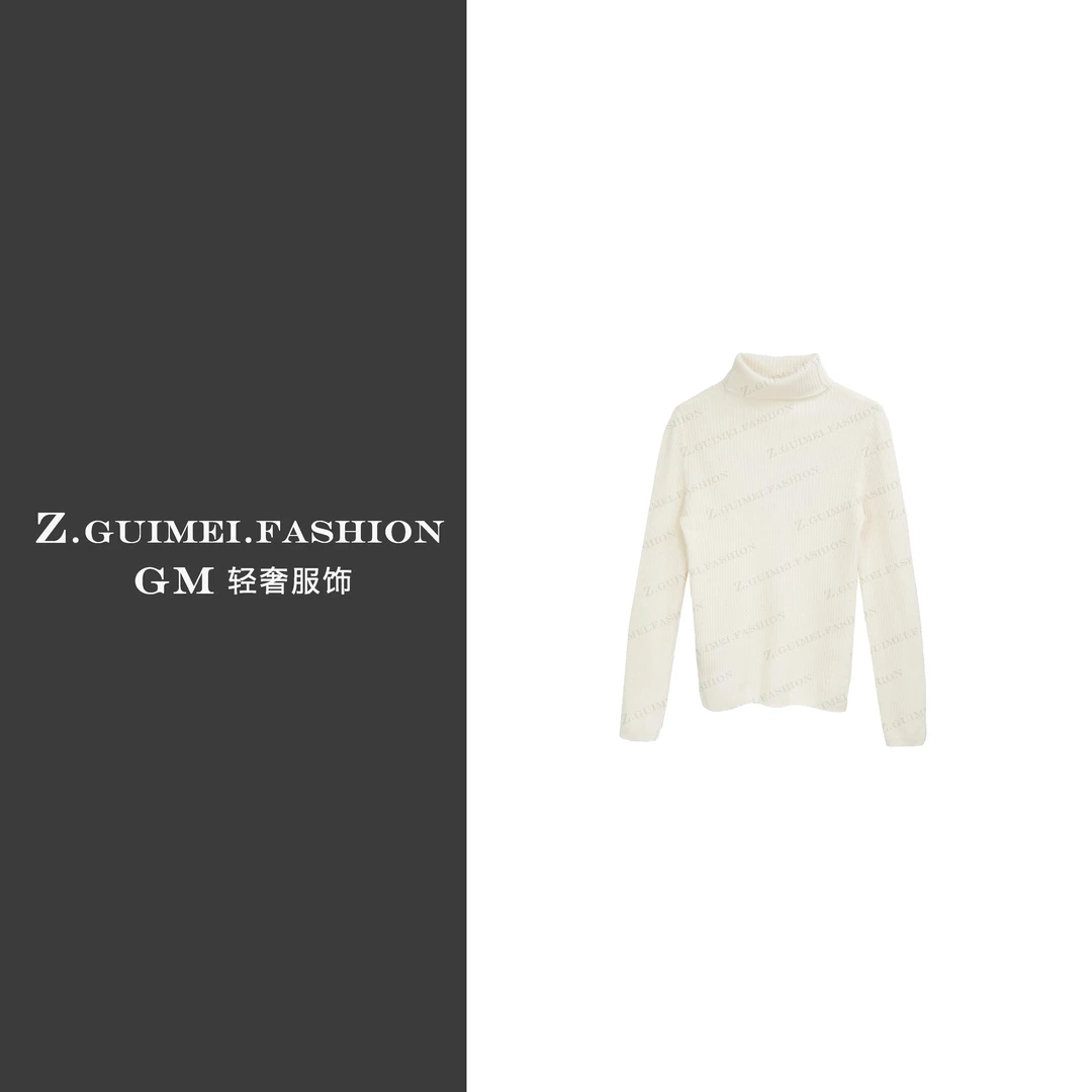 【肆姐高定】设计师款百搭亮钻加厚高领上衣X2014