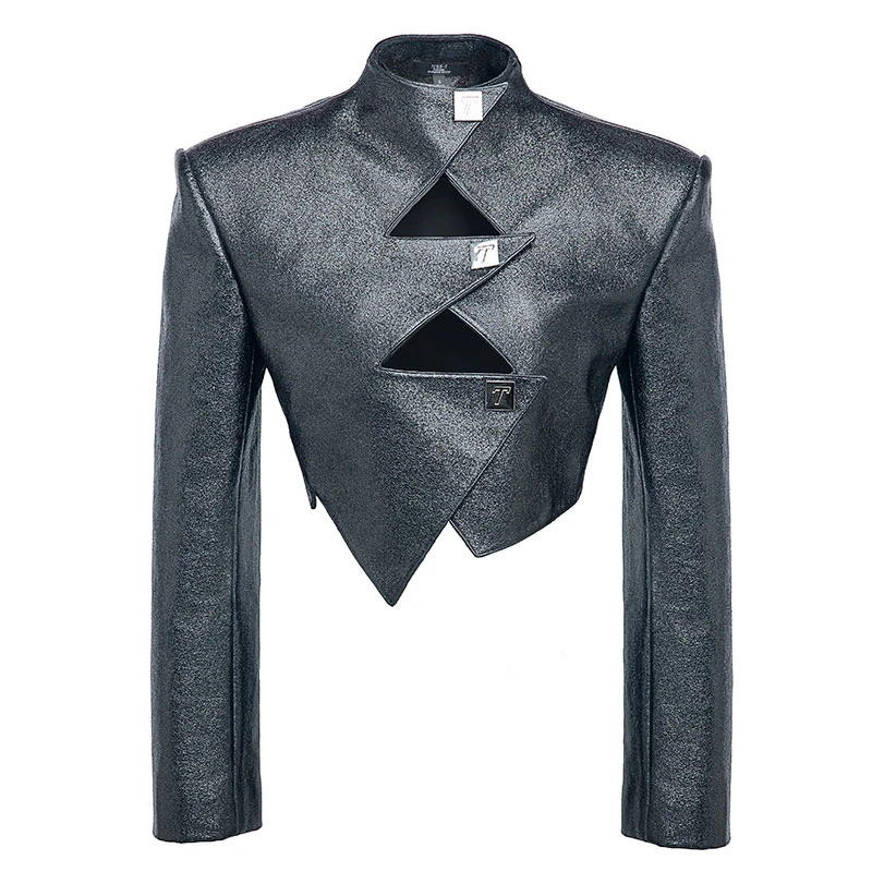 TESS-T 小众先锋原创设计-三角闪粉西装