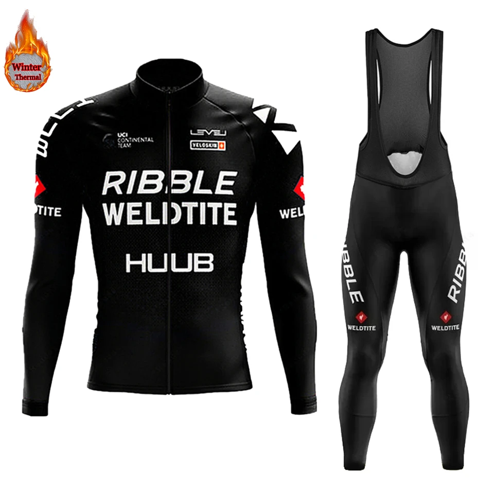 HUUB新款秋冬季自行车长袖骑行服抓绒保暖套装公路加绒骑行裤HUUB
