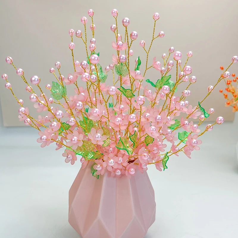 【2瓶材料包】太阳花手工diy串珠仿真花花艺制作家居饰品摆件假花