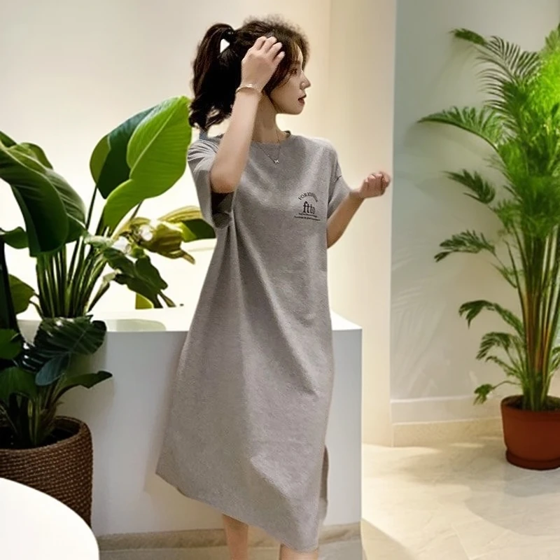 宽松大码连衣裙 居家外穿 时尚高级百搭裙 遮肉显瘦宽松裙