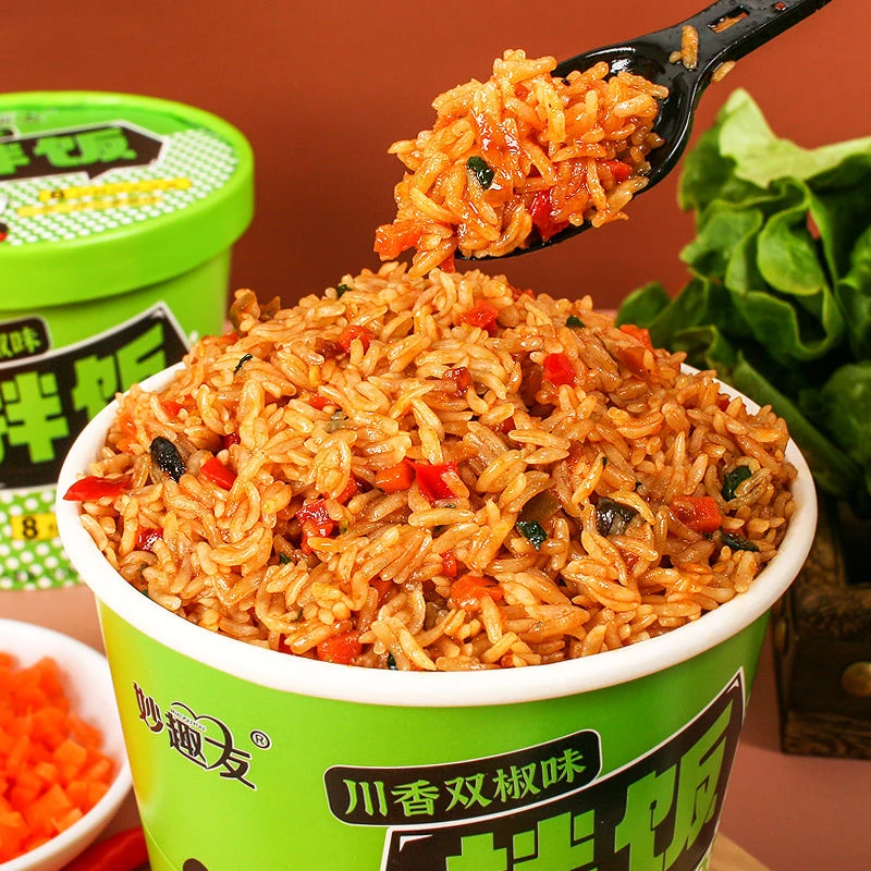 【到手6桶】拌饭开水冲泡饭速食免煮方便米饭网红学生宿舍美味食品