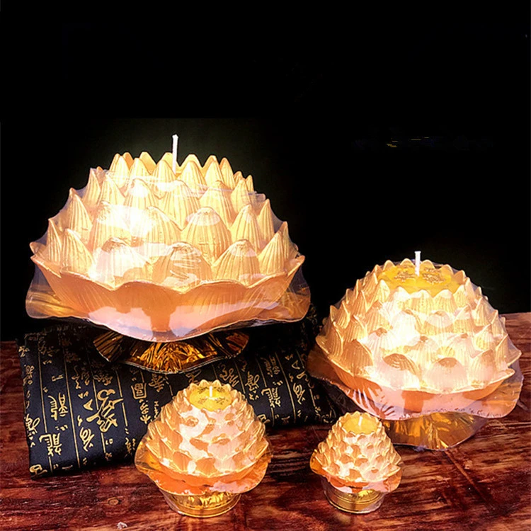 五福金莲莲花蜡烛/防风蜡烛