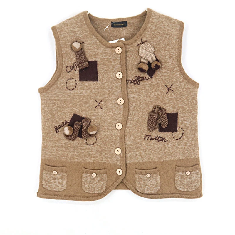 28-58森美中古屋日制古着童趣vintage马甲