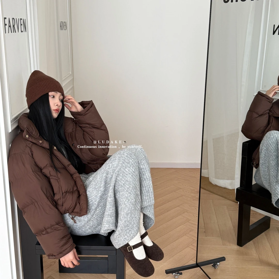 LUDAKE鹿大可 - 毛毡加绒玛丽珍圆头百搭秋冬单鞋女Q8611