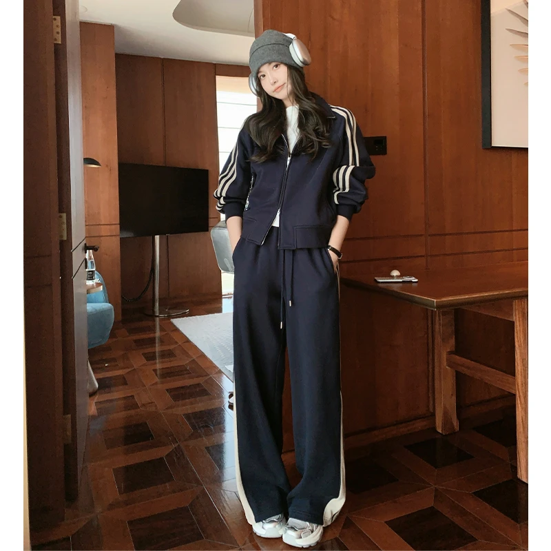 美洋MEIYANG【不来电系列】体育课套装 抗静电加绒外套/阔腿裤