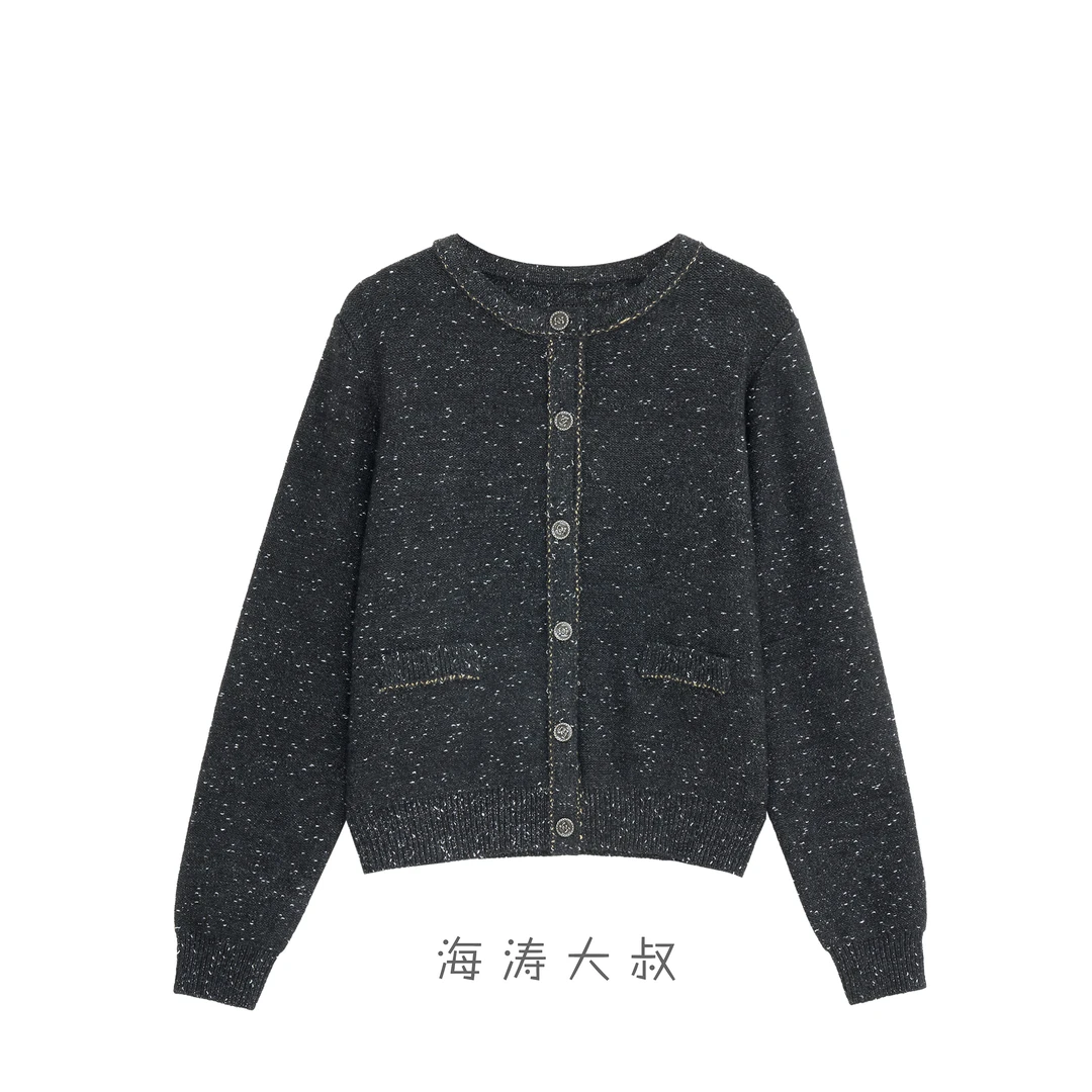 【海涛大叔】亮闪闪圆领毛衣开衫MJA495