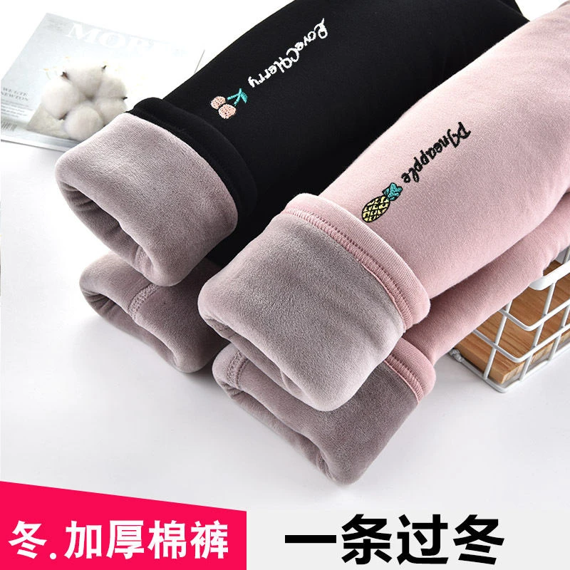 女童打底裤冬款特厚加绒裤儿童棉裤冬季幼儿园神裤超厚外穿长裤