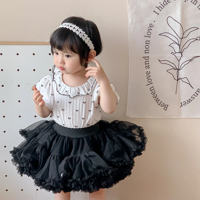 H869新生儿包屁衣夏季女宝短袖公主宝宝薄款婴儿衣服连体衣爬服
