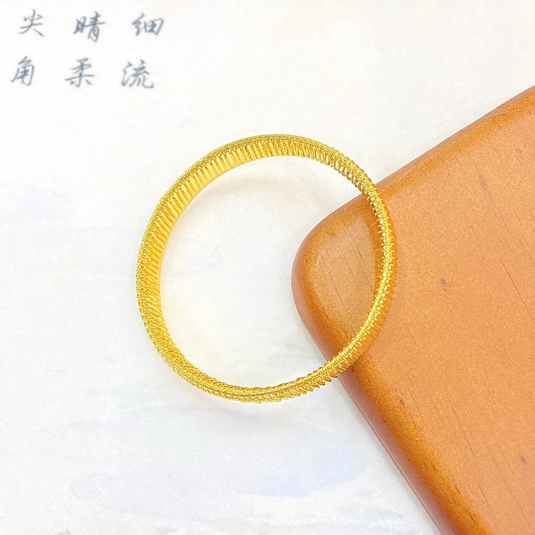 足银银制品 包厚金工艺999足银银河星辰实心古法镯子不掉色