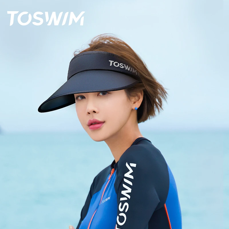 泳镜侠推荐！TOSWIM时尚女士透气防紫外线沙滩户外百搭遮阳防晒帽