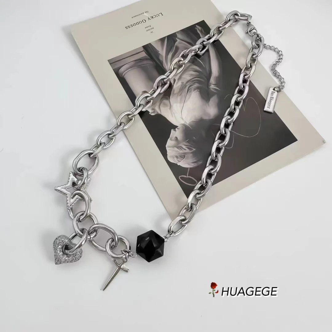 铜合金锆石项链 甜酷爱心｜ins经典爆款小众轻奢个性时尚潮流