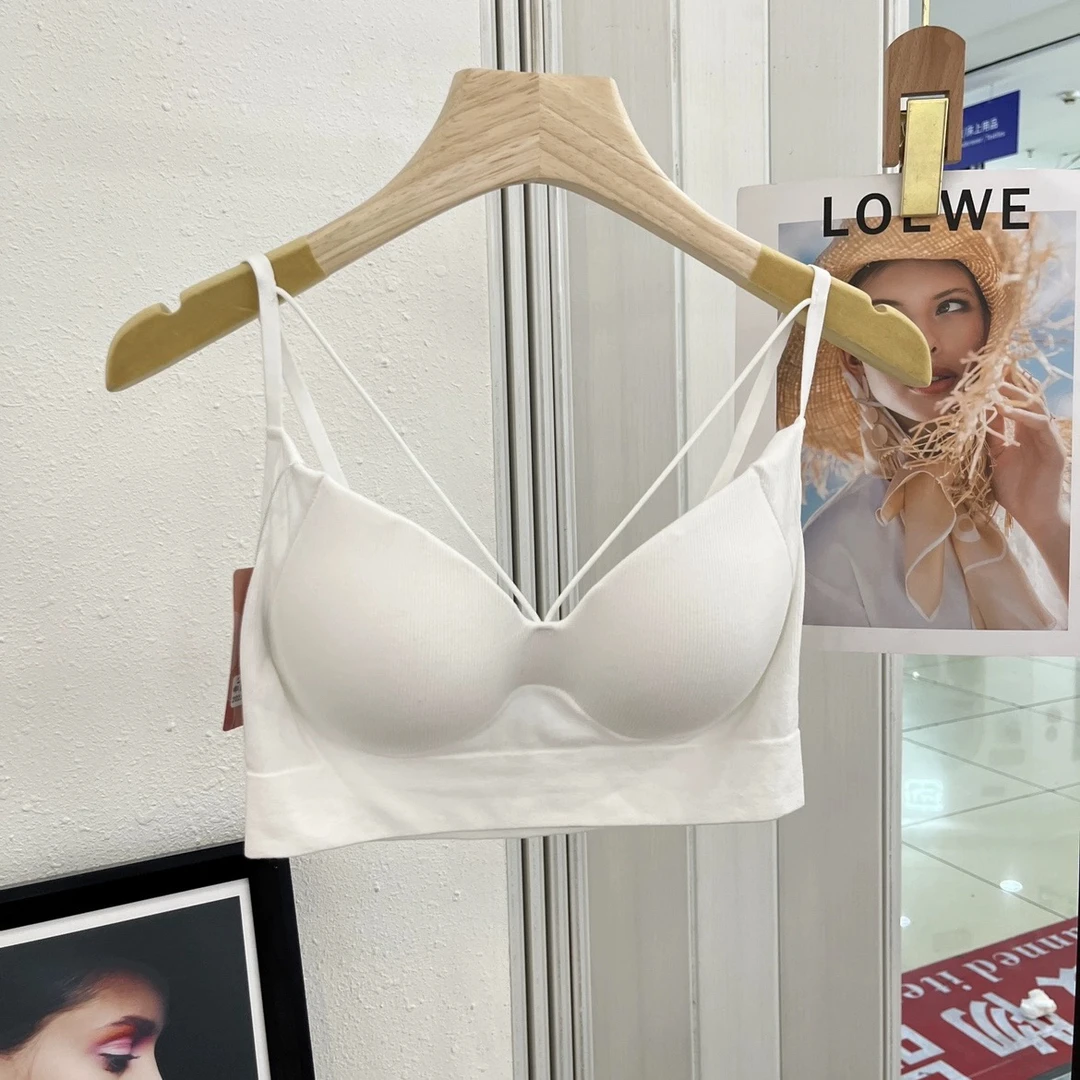 美背吊带背心内衣辣妹性感聚拢上衣一体薄怀美背抹胸