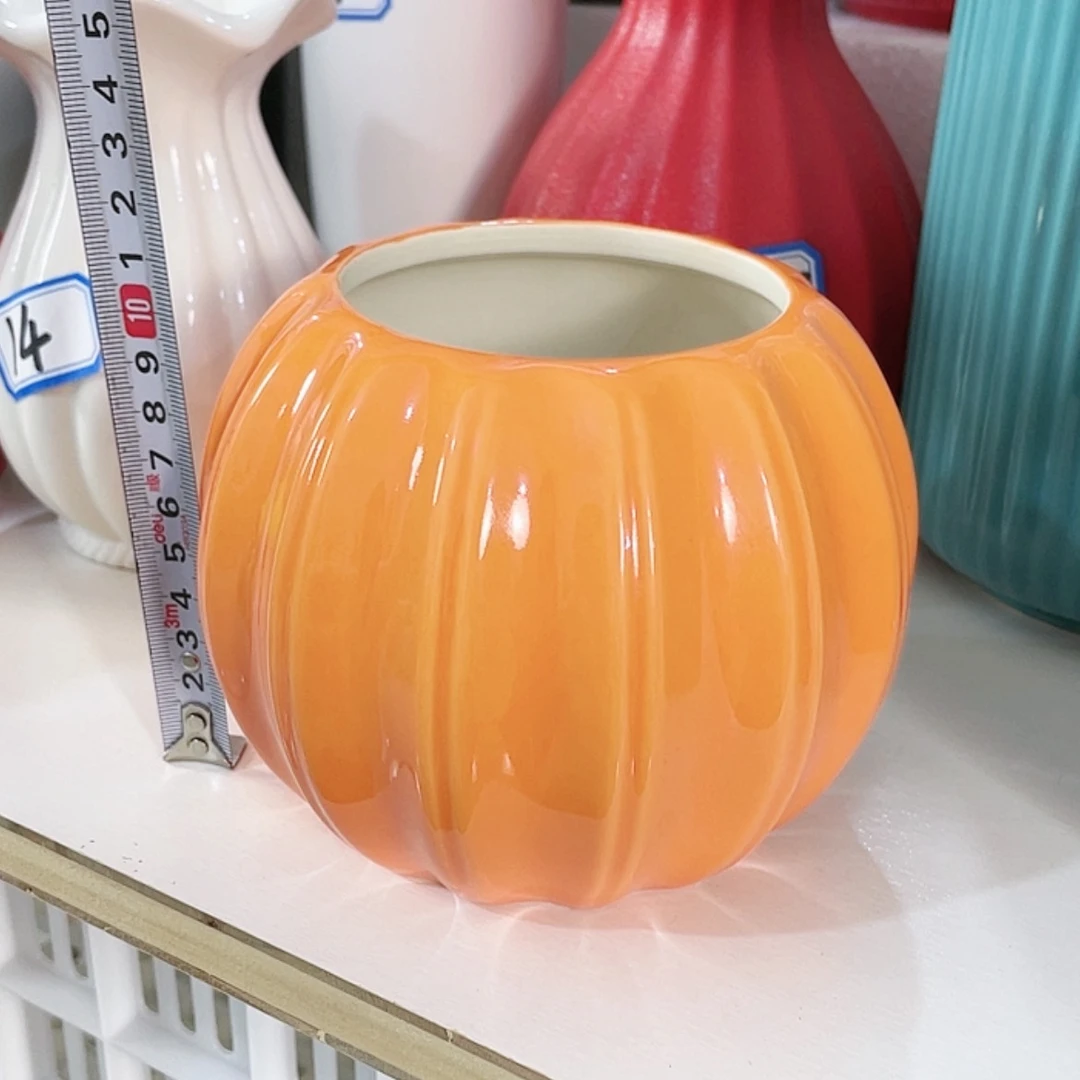 【闪购商品】陶瓷瓶橘色南瓜