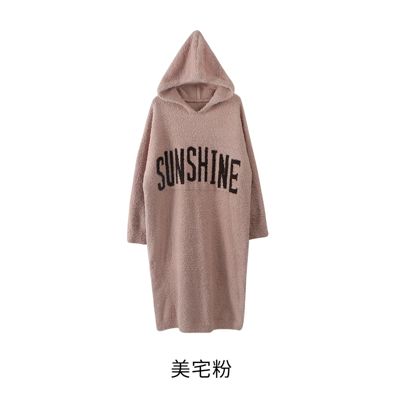 【钱老板粉丝专享】绵绵热能衣-连帽睡裙家居服J0531
