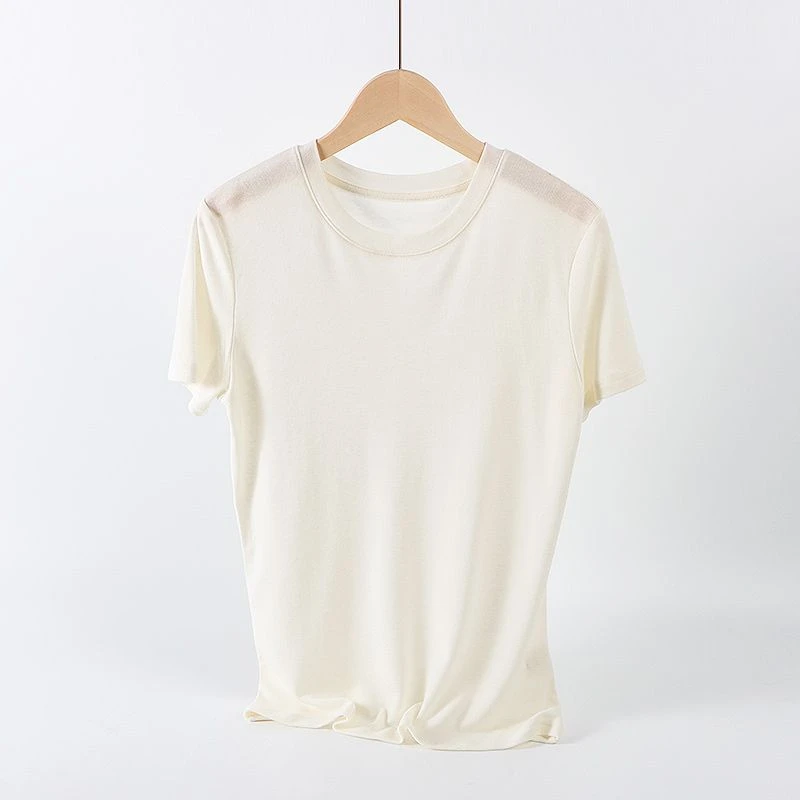 【雅然老师专享】纯色基础款圆领短袖T恤D0185