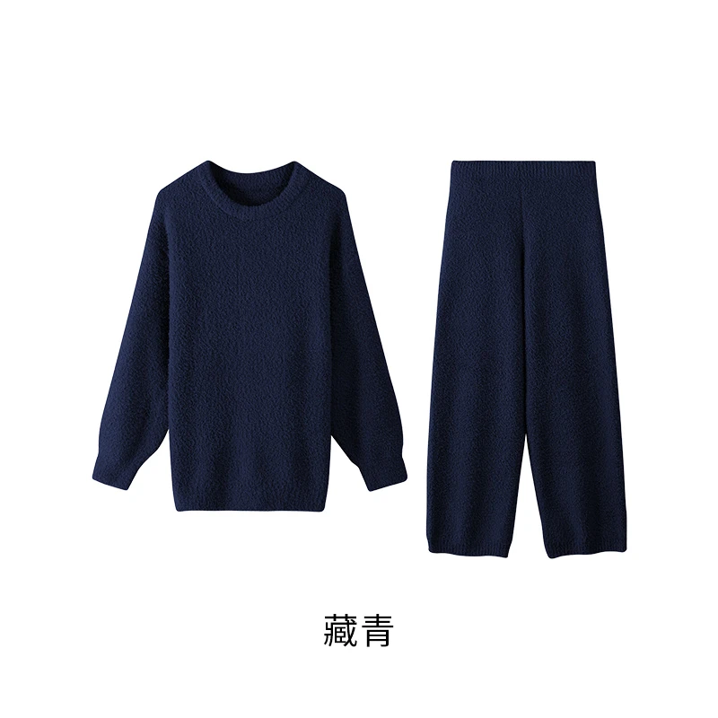 【军哥专属】】可外穿纯色加厚家居服套装-女款J0470