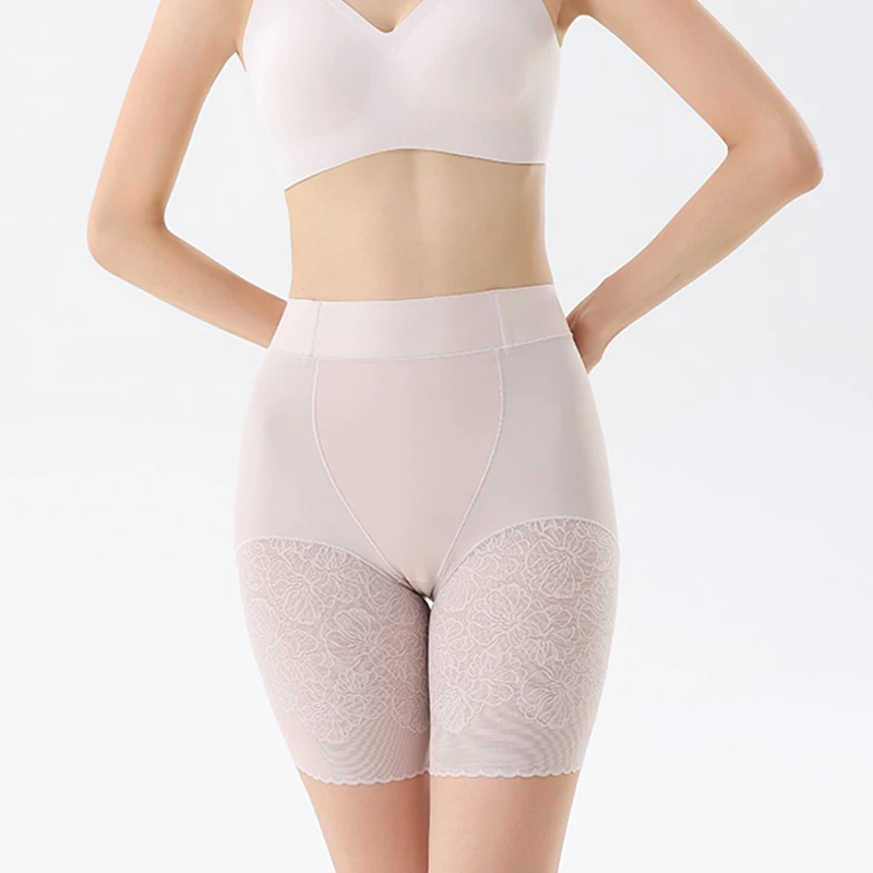 【棉客诚品】提花蕾丝中腰塑裤Y0078