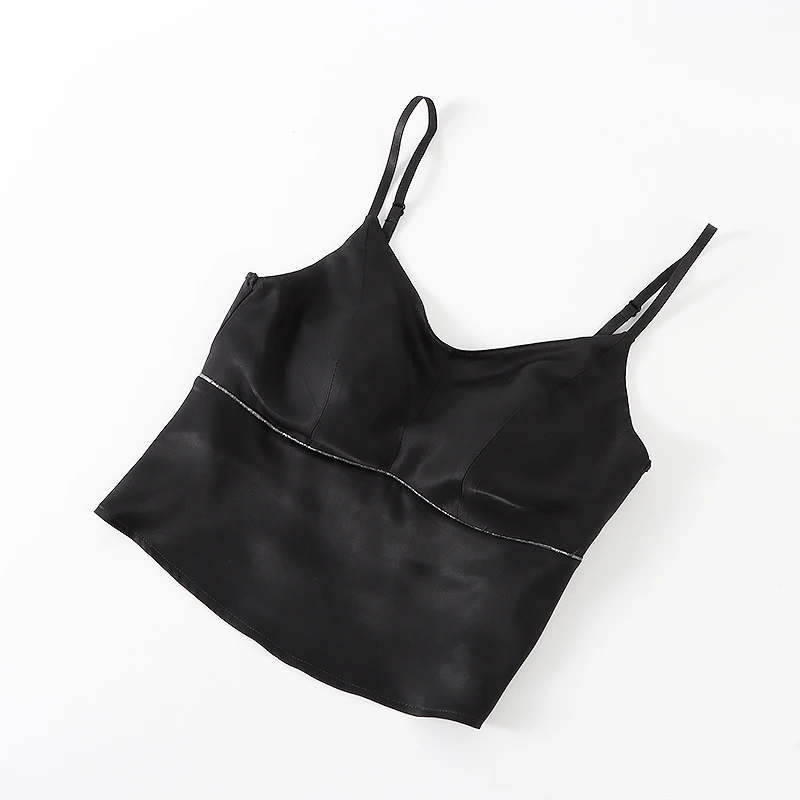 【许半夏推荐】净色醋酸双面料吊带背心M0321