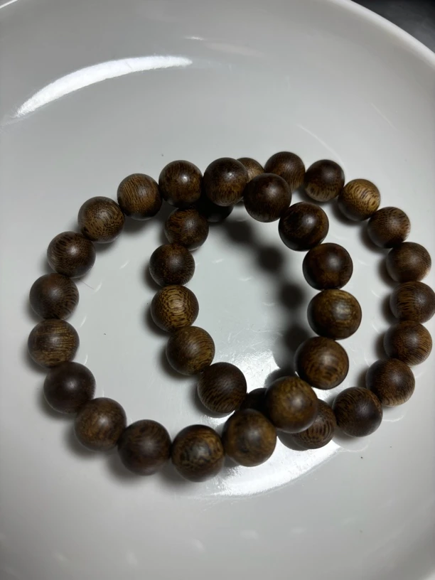 沉香奇楠沉香圆珠单圈11mm 多样性发一条