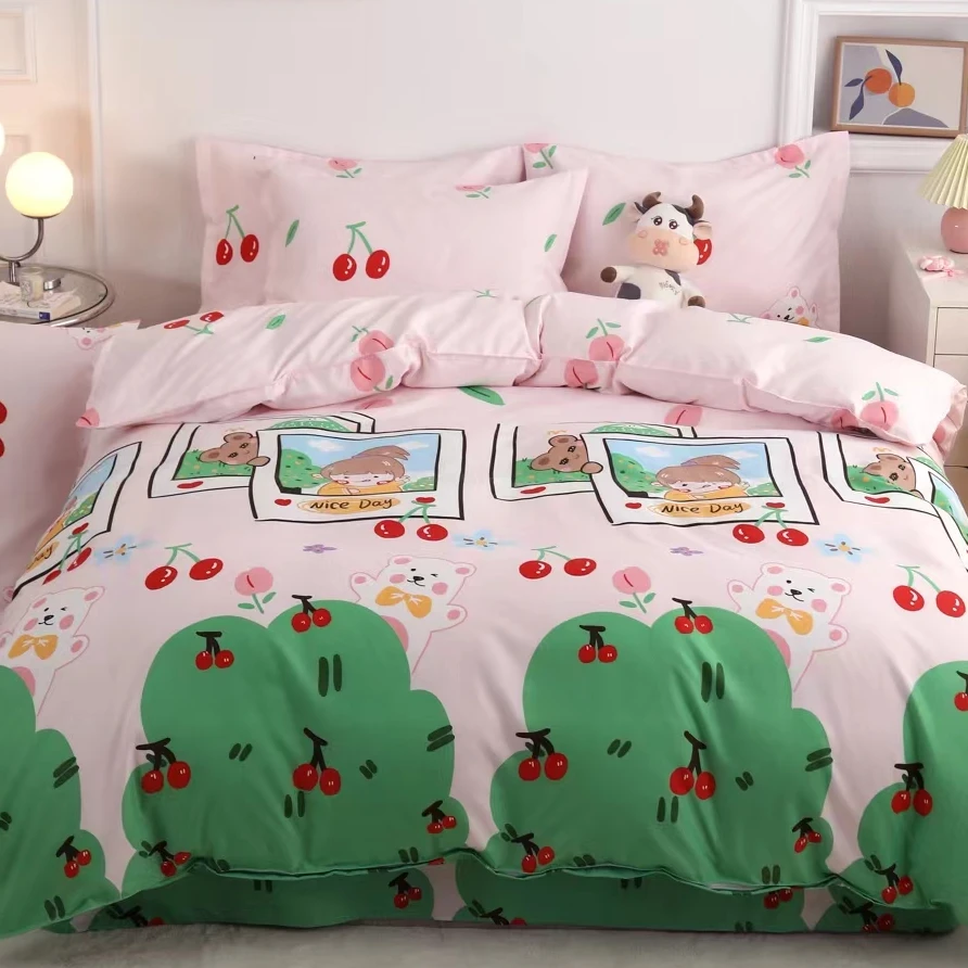 高支高密精梳斜纹面料单人被套【韩系少女】150*200