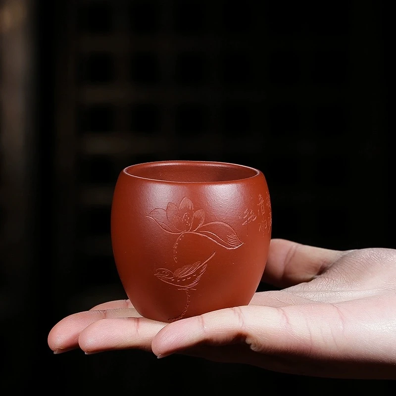 宜兴紫砂杯主人杯全纯手工大红袍单杯功夫茶杯茶具茶碗口杯品茗杯