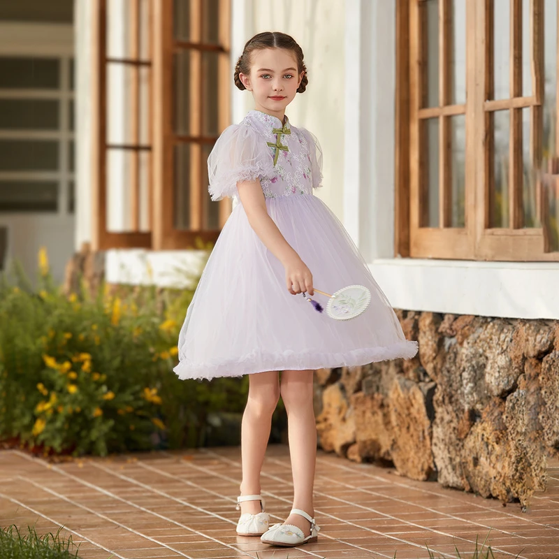 童装女童夏装夏季连衣裙民族汉服新国潮风中大童5232215