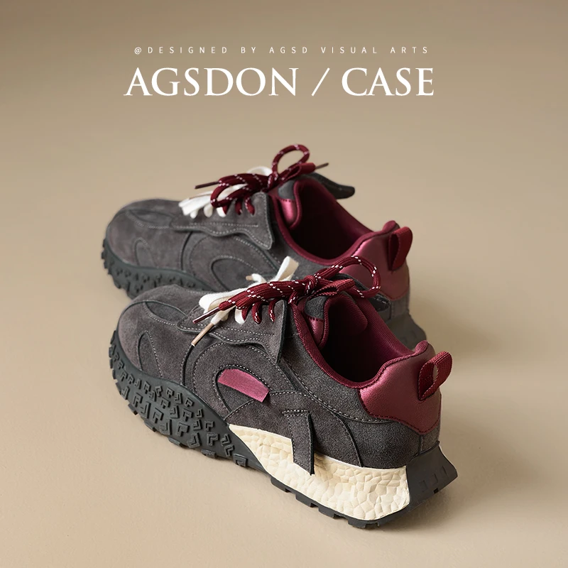 奥古狮登德训鞋女2025新款秋冬复古阿甘鞋厚底增高百搭运动休闲鞋