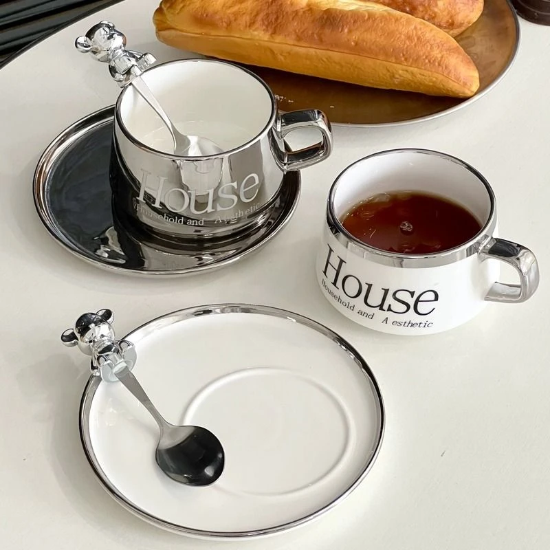 网红轻奢高颜值咖啡杯套装高级陶瓷马克杯高档精致家用下午茶杯子