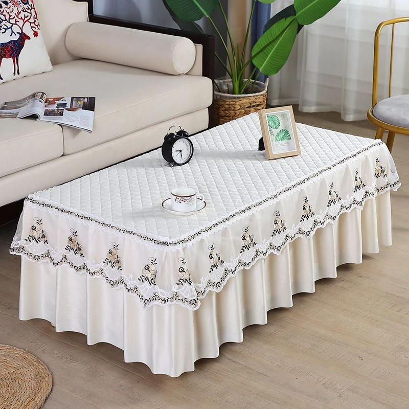 茶几罩套绒布茶几桌布茶几防尘罩餐桌桌布定制客厅长方形布艺防滑
