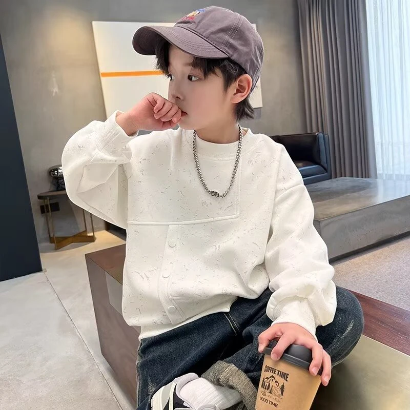 男童卫衣春秋款2024新款秋季宝宝秋装小男孩衣服儿童时尚百搭上衣