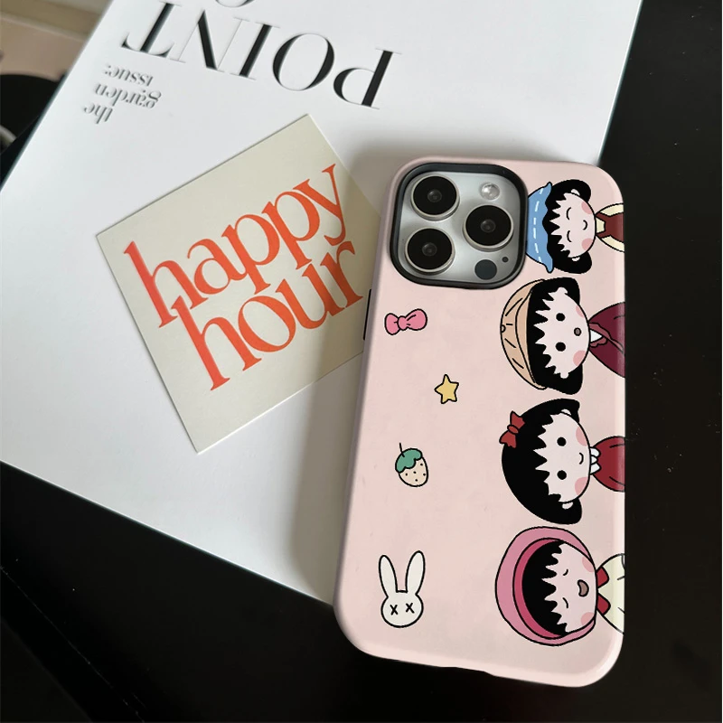 ins风小丸子菲林二合一适用苹果17/16promax手机壳15/14保护套13